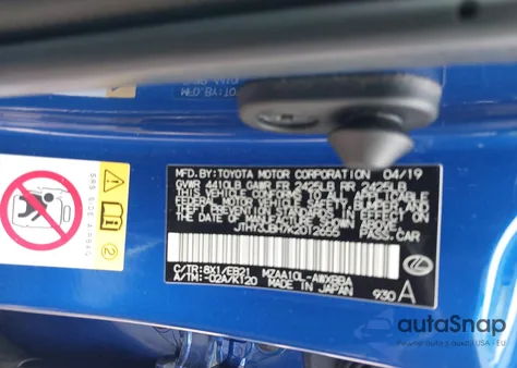 2019 Lexus Ux 200 F Sport z USA, uszkodzony, nr VIN JTHY3JBH7K2012655